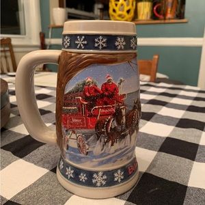 Budweiser Holiday Stein Mug 1995